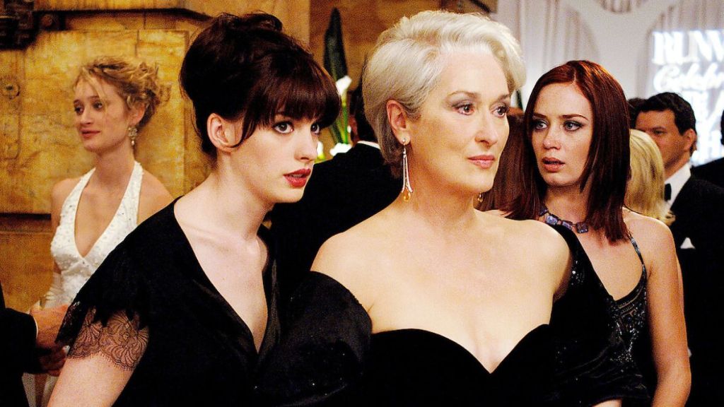Miranda Priestly, Andrea "Andy" Sachs and Emily Charlton in The Devil Wears Prada