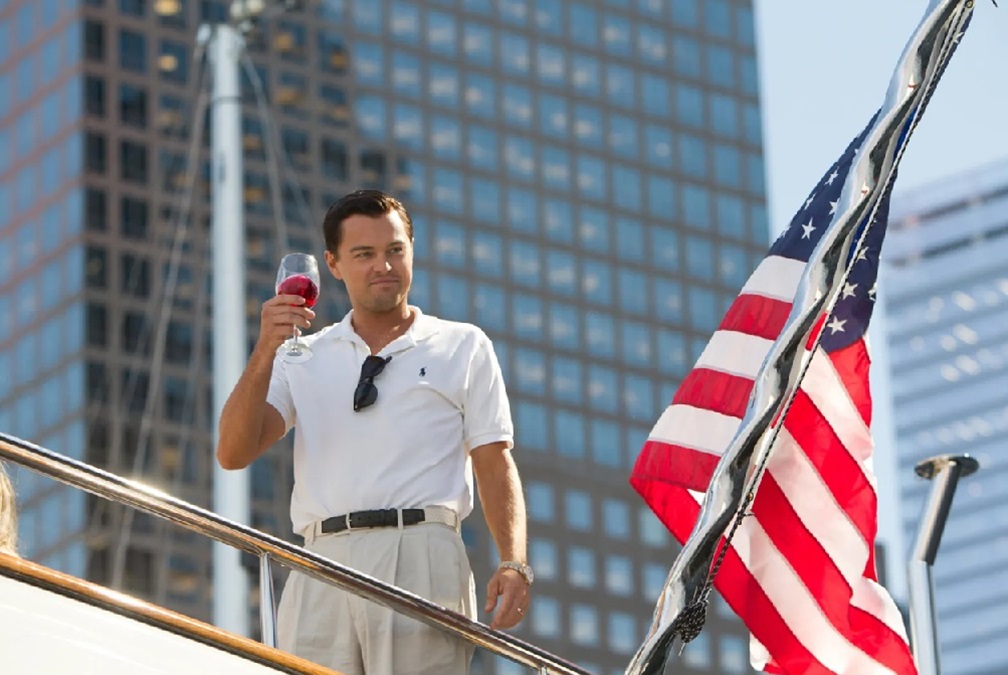 Leonardo DiCaprio in The Wolf of Wall Street