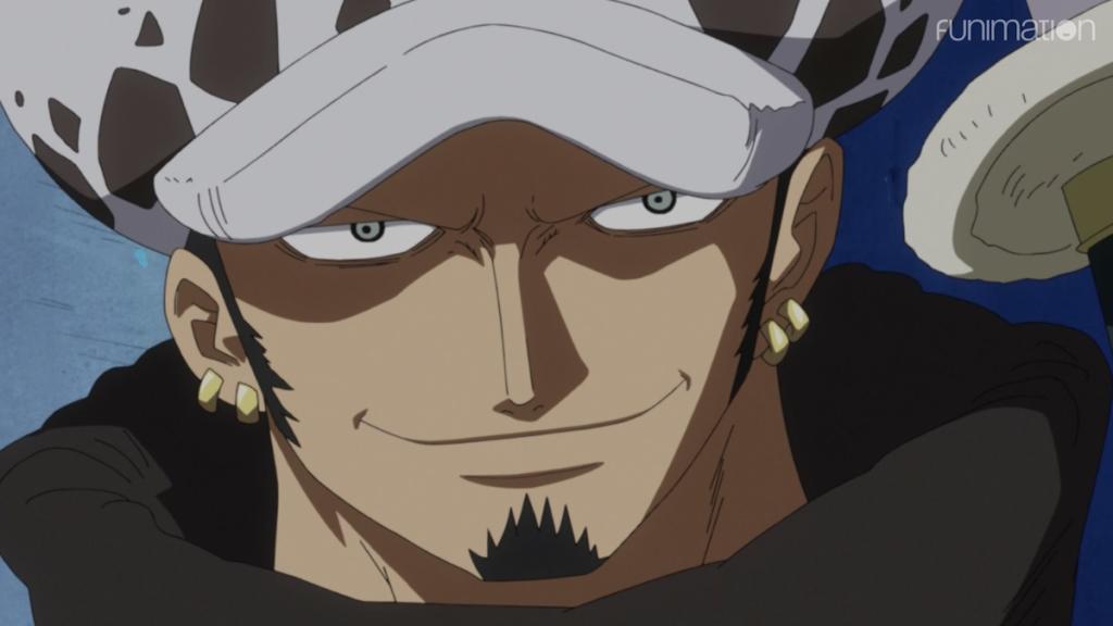 Trafalgar Law smiling in One Piece