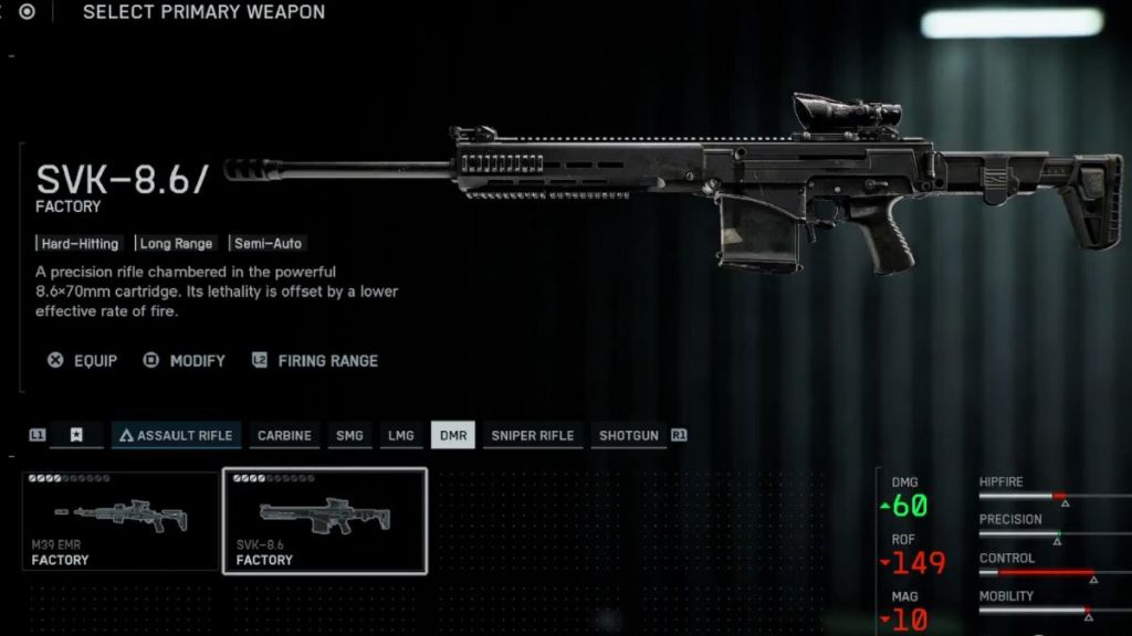 Battlefield 6 SVK-8.6 DMR
