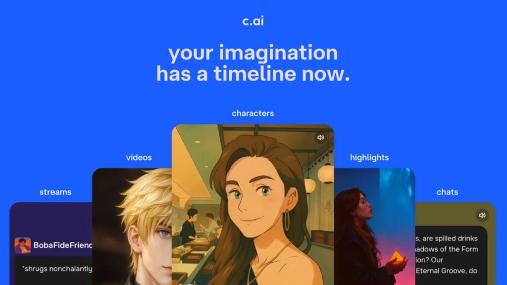 Chaaracter.AI Social Feed Announcement Image