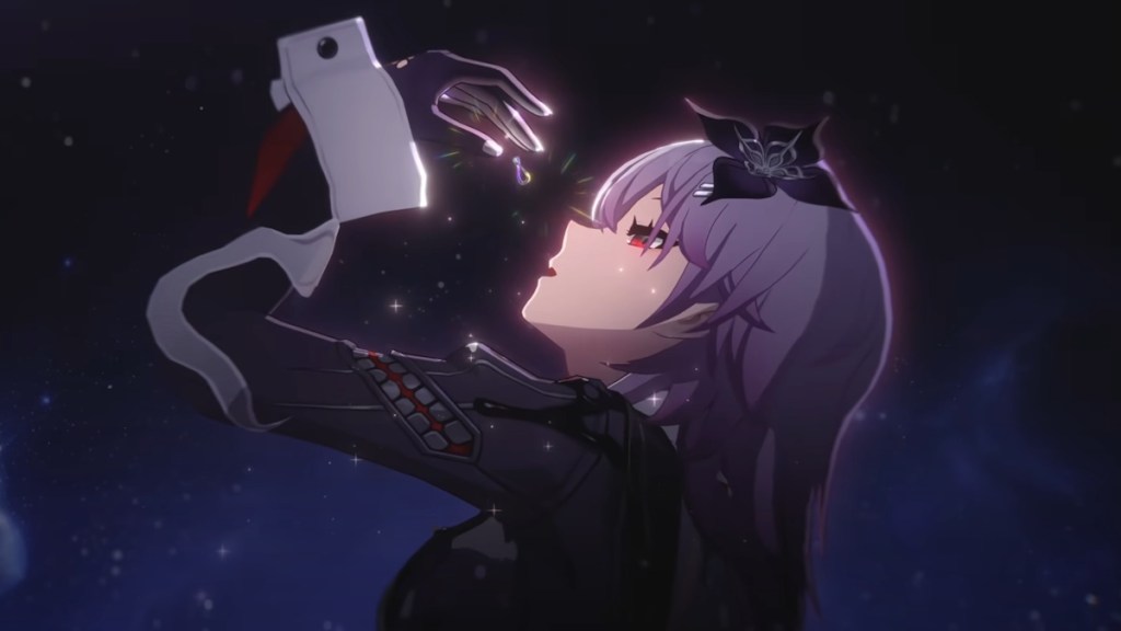 Dark March 7th eating Amphoreus in Honkai Star Rail