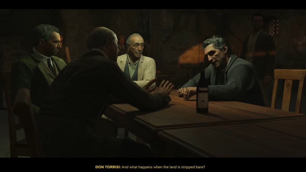 Don Torrisi in a mob meeting