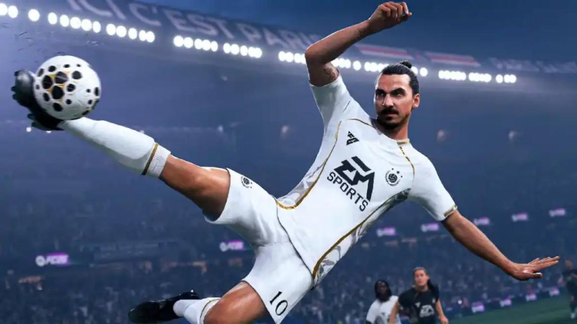 Zlatan shooting in EA FC 26