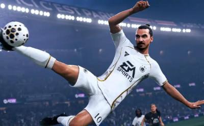 Zlatan shooting in EA FC 26