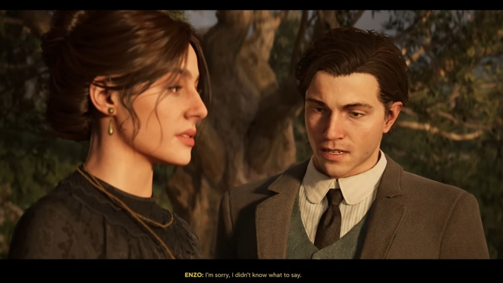 Enzo and Isabella in Mafia The Old Country