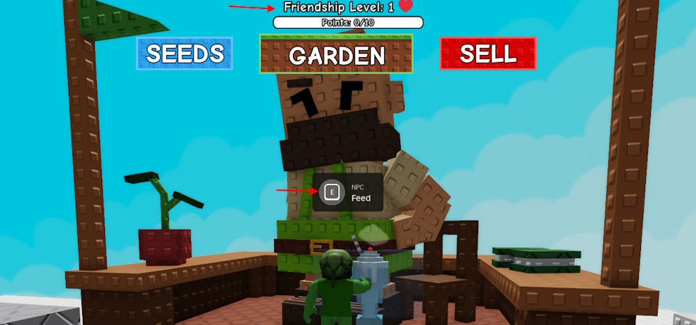Feed food items for Friendship shop Grow a Garden
