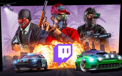 GTA Online art with Twitch logo