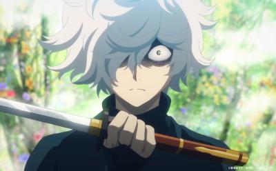 Gabimaru with a sword in Hell's Paradise anime.