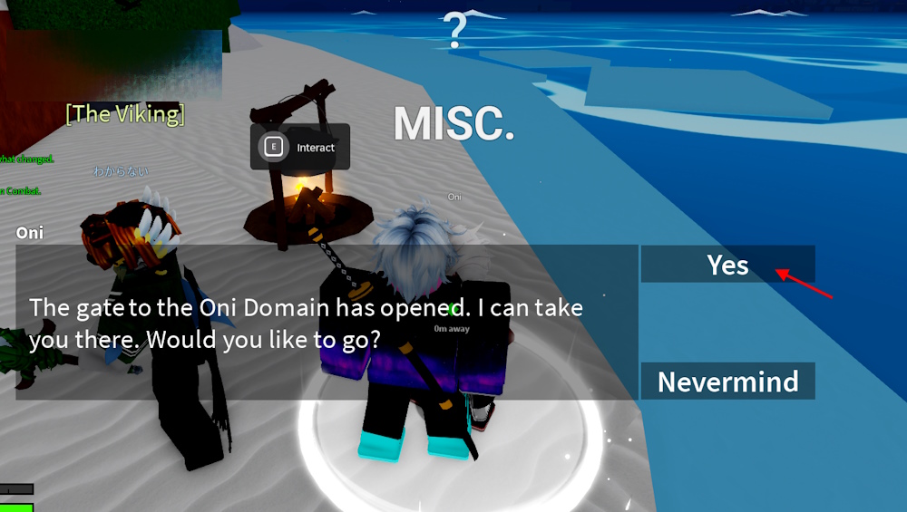 Going to Oni Domain