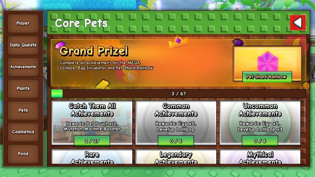 Grand Prize for All Pet Achievements
