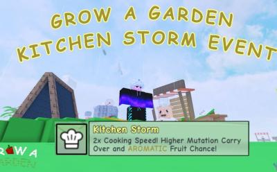 Grow a Garden Kitchen Storm event banner