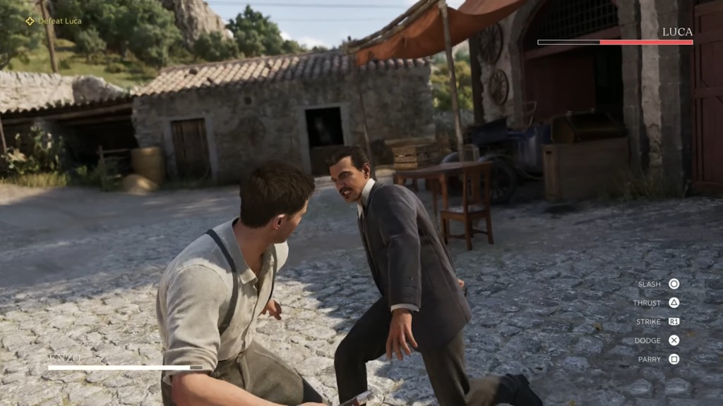 Knife fight in Mafia The Old Country