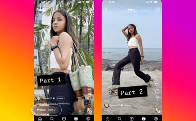 Linking reels on Instagram feature preview from viewers perspective