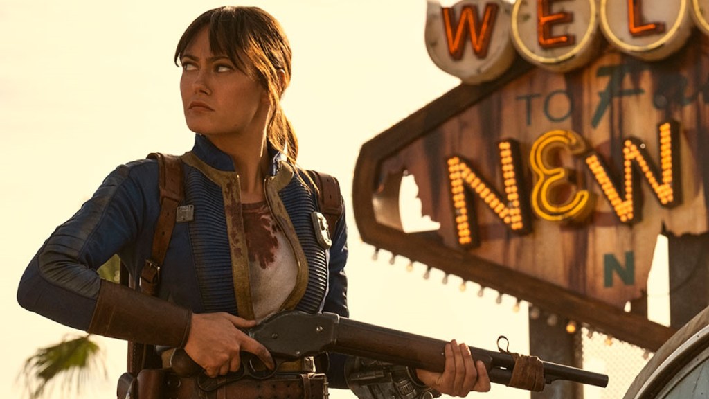 Lucy with a shotgun in Fallout Season 2