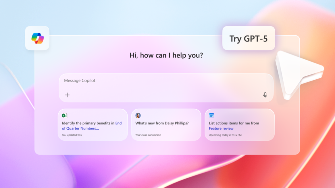Microsoft 365 Copilot featuring GPT-5 model