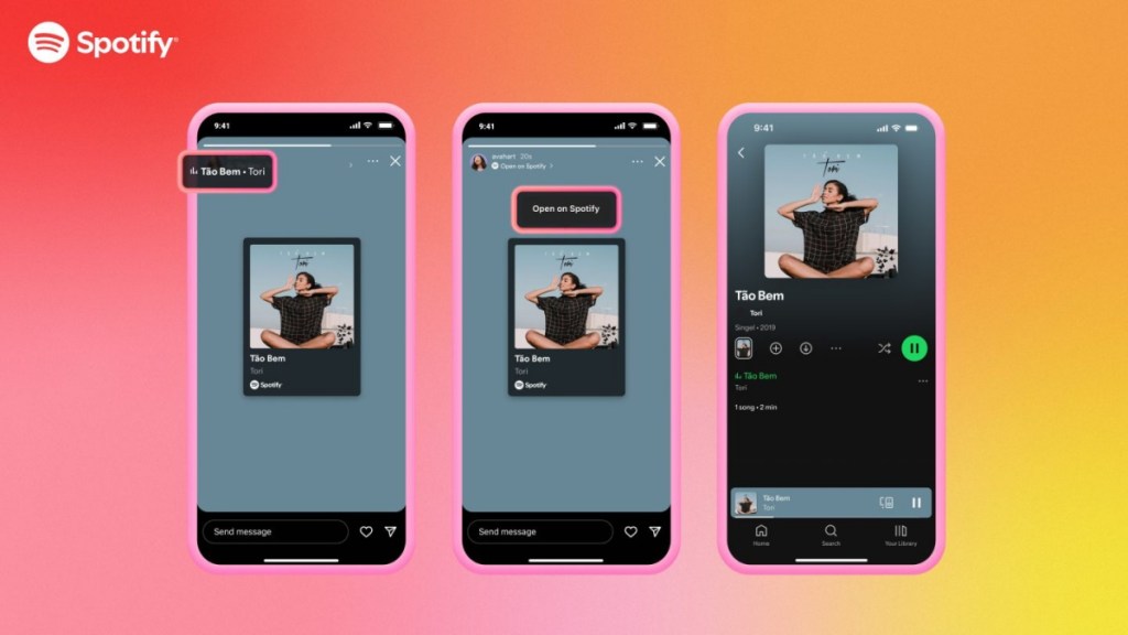 Share Spotify Songs with Audio to Instagram Stories