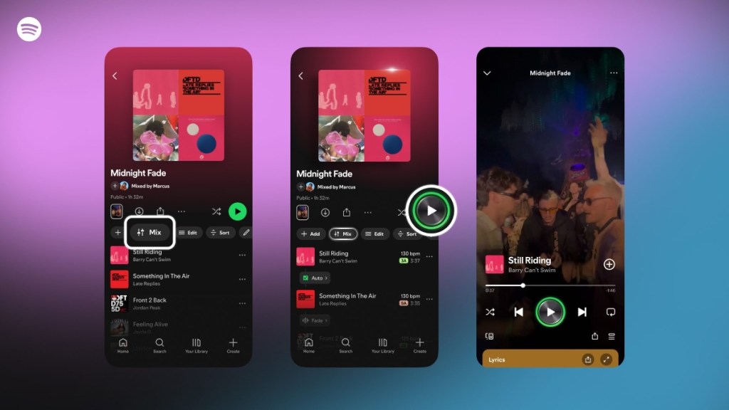 Spotify Mix Feature in Playlist overview