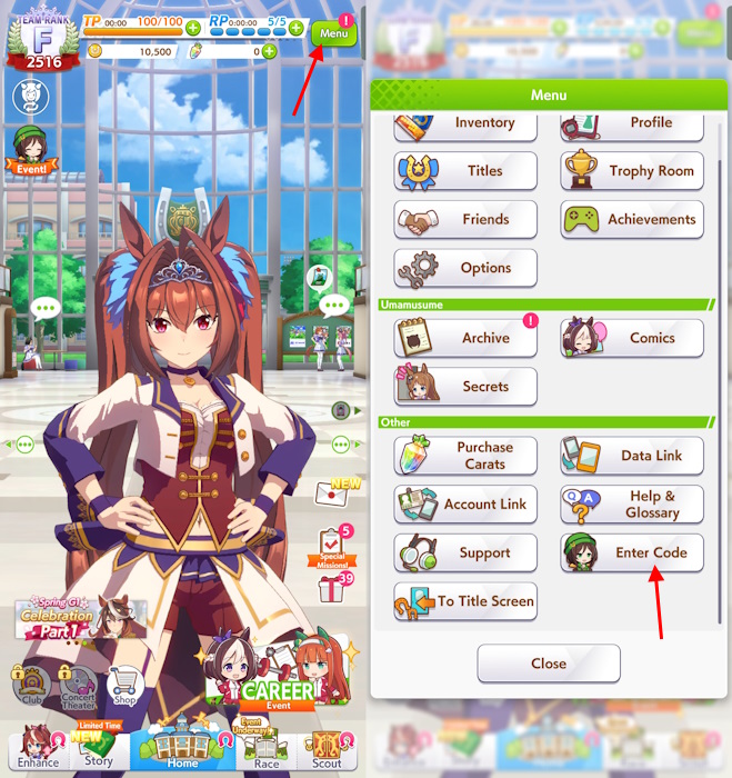 Umamusume Pretty Derby codes redeem