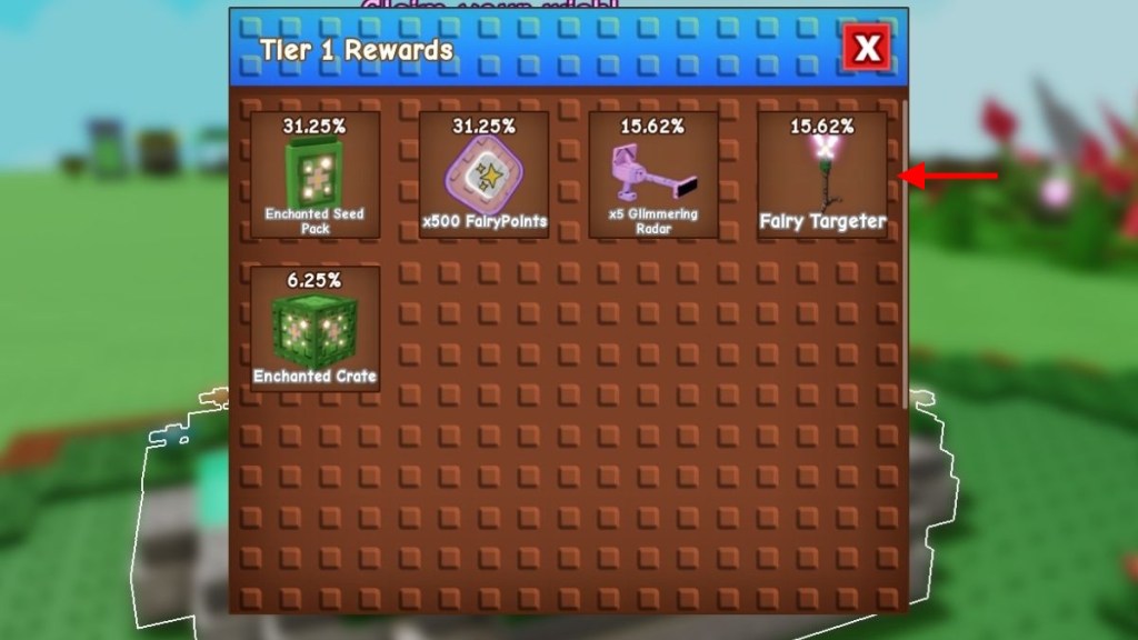 Wishing Well Reward Tier Odds Grow a Garden