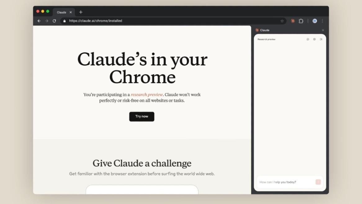 anthropic launches claude for chrome to perform actions in your browser