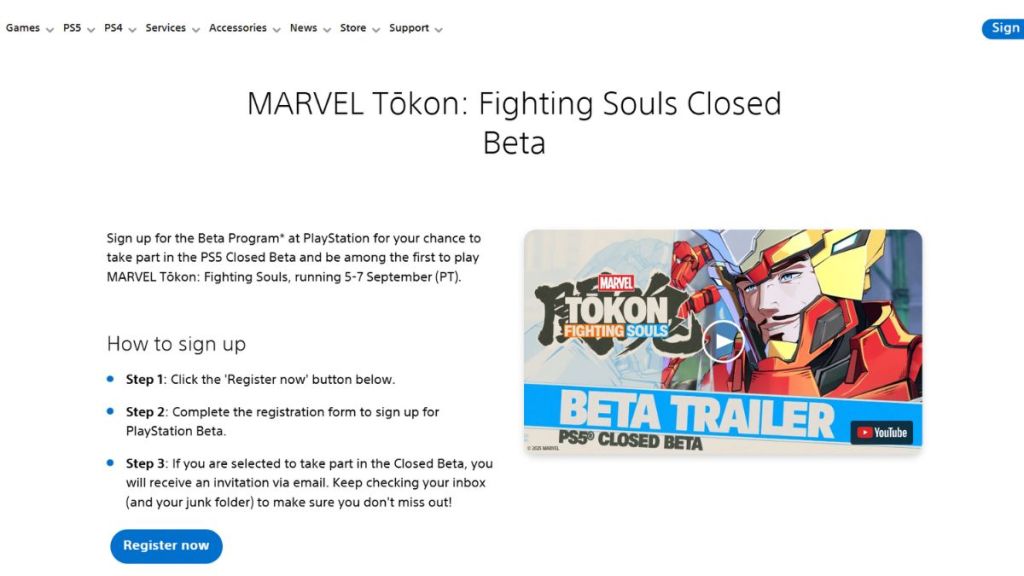 Marvel Tokon Closed Beta Page