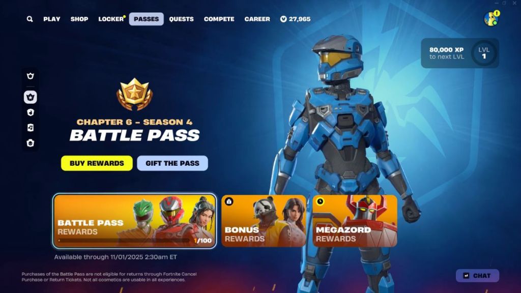 Fortnite UNSC Spartan Battle Pass skin