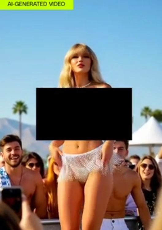 deepfake image of a celebrity generated by grok imagine AI
