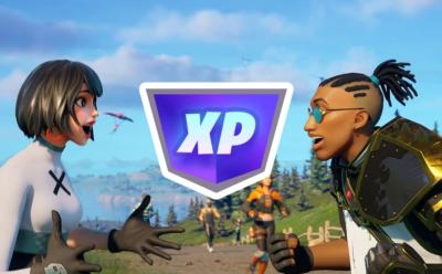 Fortnite characters with XP icon