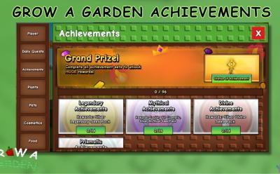 grow a garden achievements