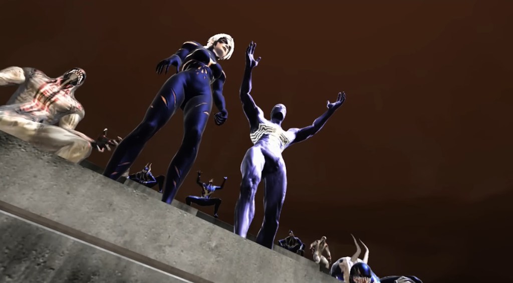 Spider-Man and Black Cat in Web of Shadows