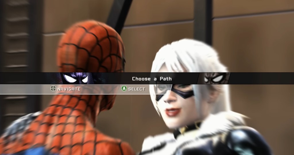Spider-Man chooses a path in Web of Shadows