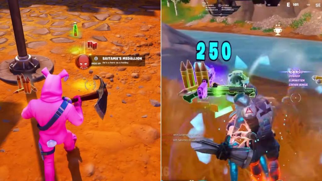 Saitama Medallion Gameplay in Fortnite