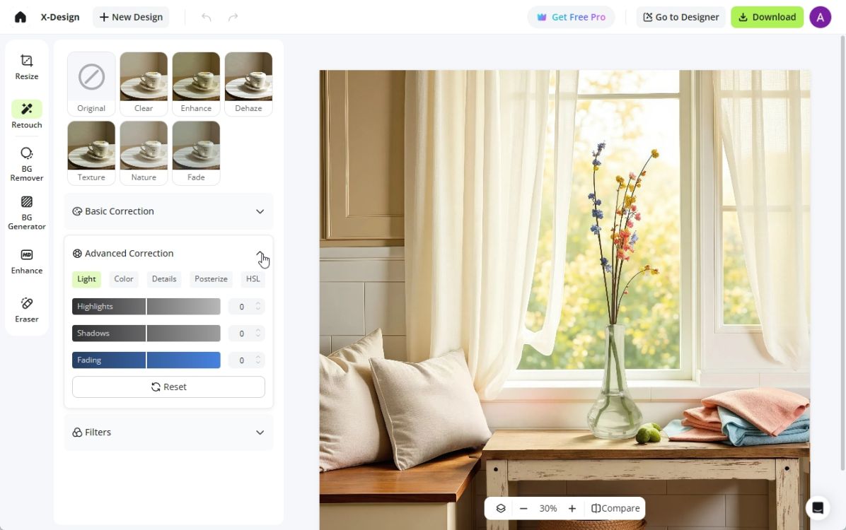 x-design after object removal demo
