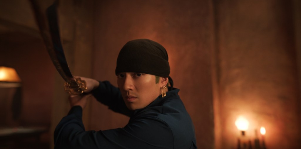 Zoro wielding a sword in One Piece live action