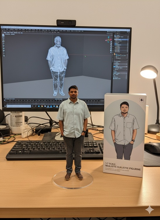 3d figurine generated using nano banana in gemini