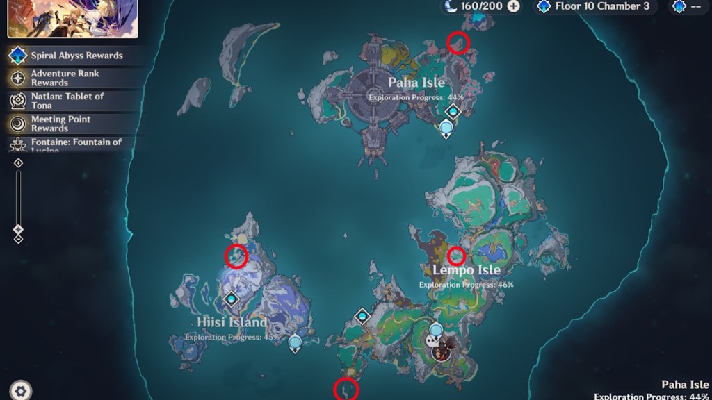 All Nod-Krai Borderlands Shrine of Depth locations in Genshin Impact