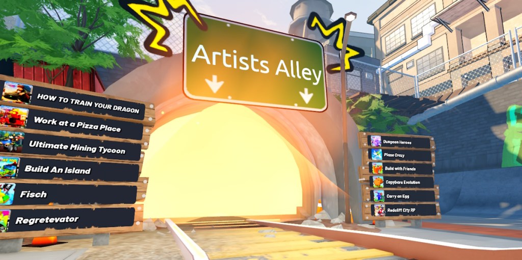 Artists Alley in Roblox Takeover