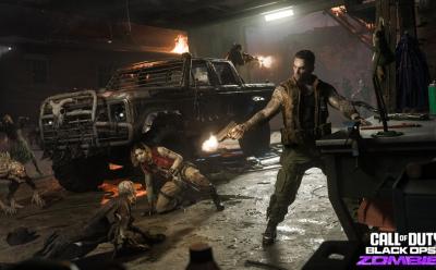 Operators fighting the undead in BO7 Zombies