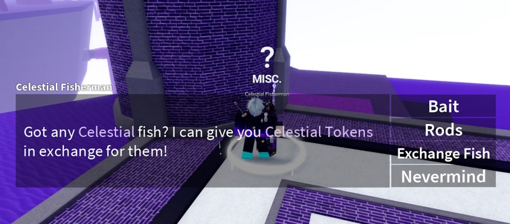 Celestial token from fisherman in Blox Frutis