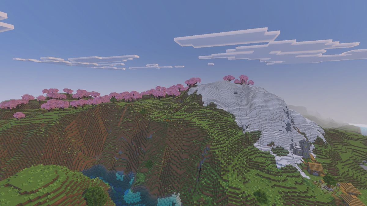 Cherry Blossom Island with Four Villages