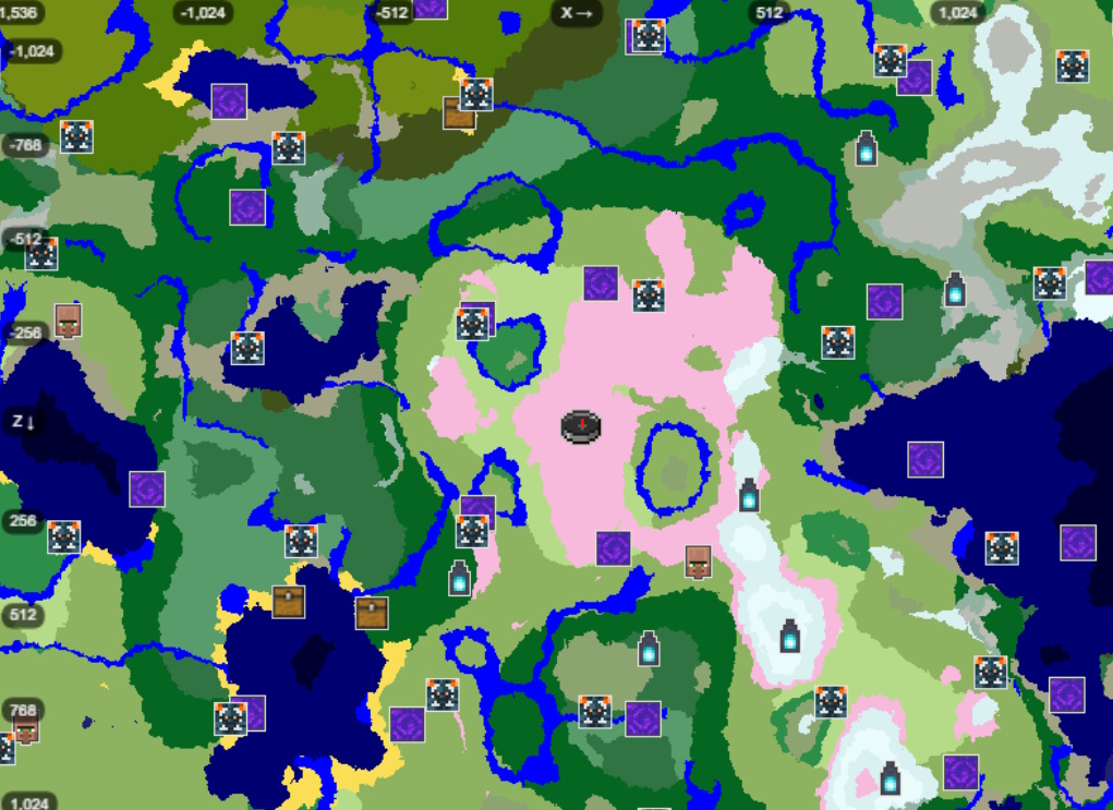 Cherry Blossom Lake With Island Map