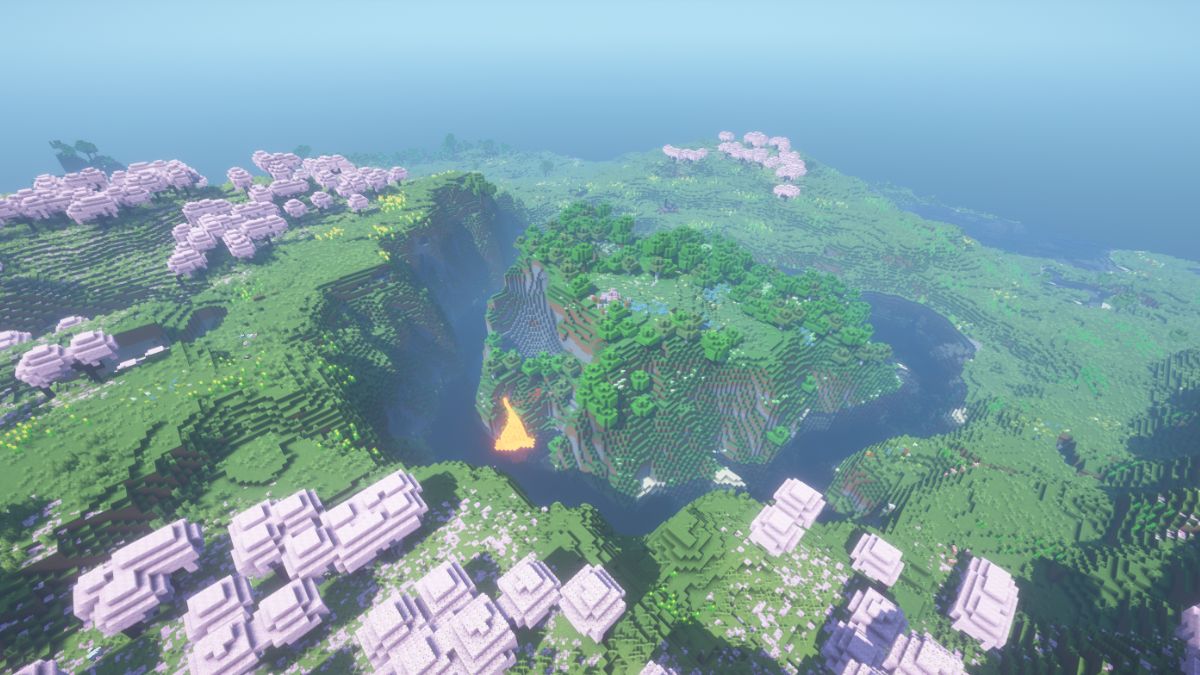 Cherry Blossom Lake and Island