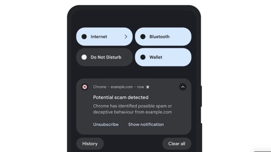 Chrome-showing-a-natification-for-Scam-detection