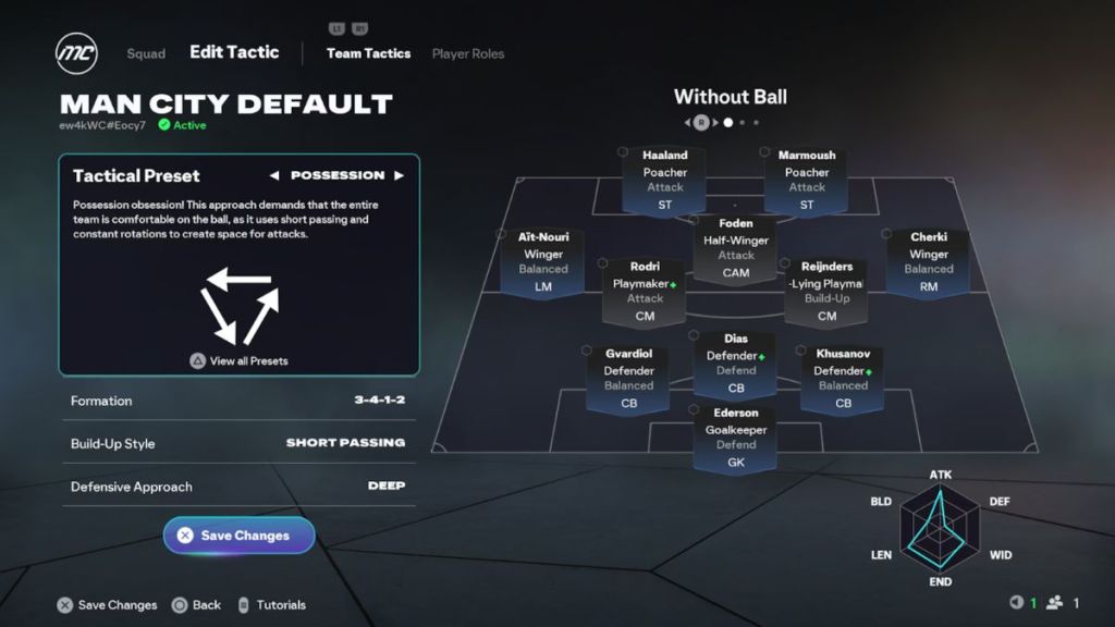 EA FC 26 Career Mode Possession Tactical Vision