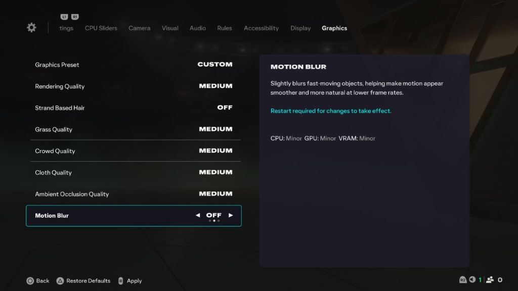 EA FC 26 PC Settings Menu