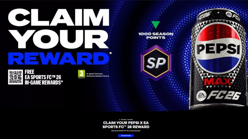 EA FC 26 Pepsi Promo Redemption Website