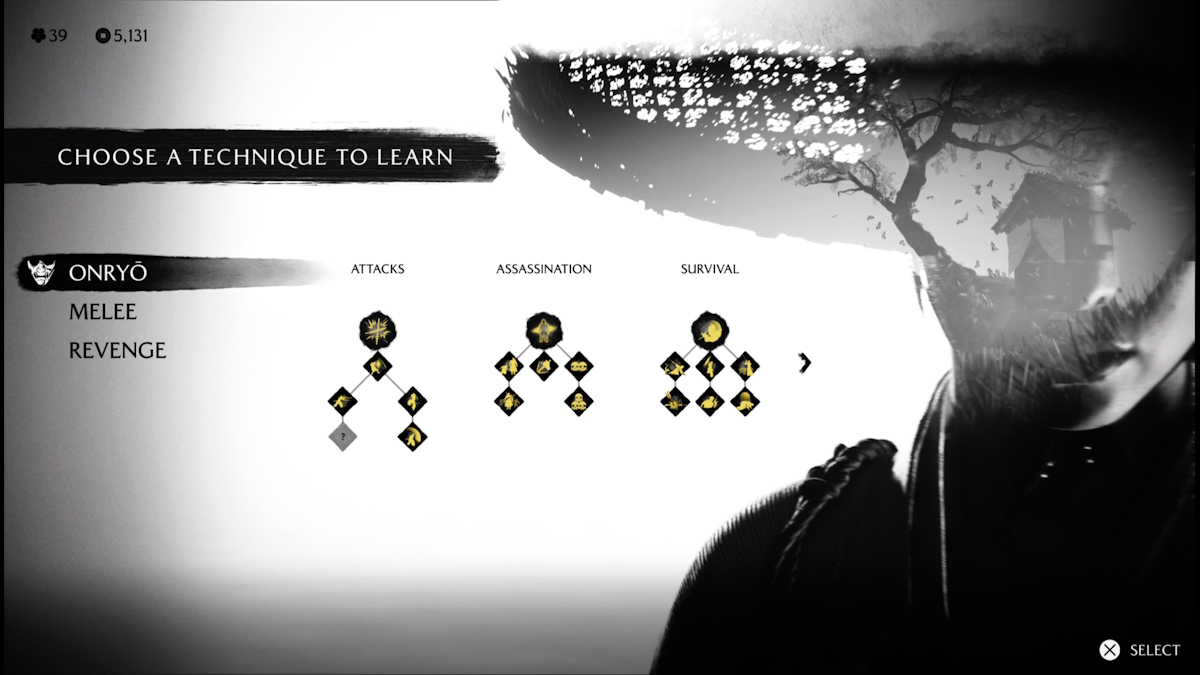 Ghost of Yotei skill tree