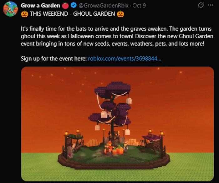 Grow a Garden Ghoul Garden