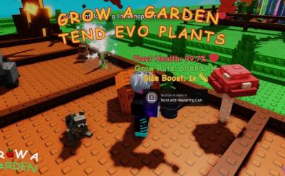 Grow a Garden tend plants